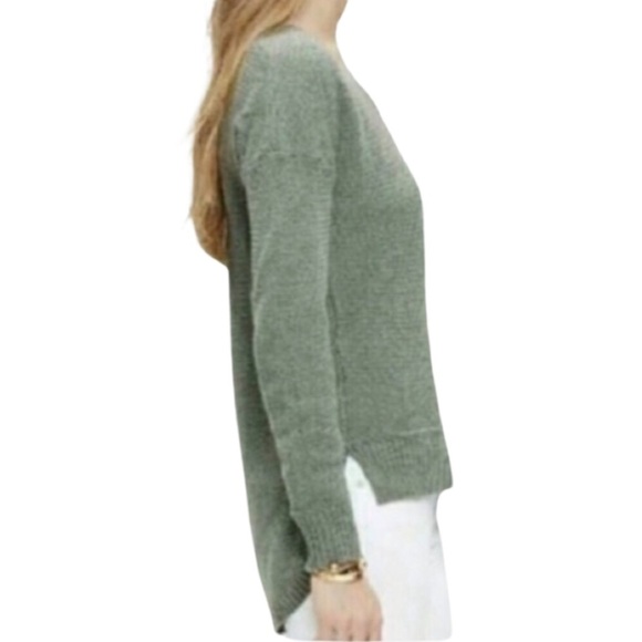ZARA Knit Heathered Sage Green High Low Sweater Size Large - Picture 1 of 5